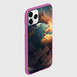 Чехол iPhone 11 Pro матовый Чудесный мир и волшебный город, цвет: 3D-фиолетовый — фото 2