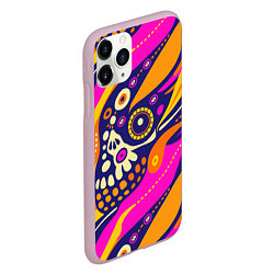 Чехол iPhone 11 Pro матовый Абстрактный узор мексиканская чупакабра, цвет: 3D-розовый — фото 2