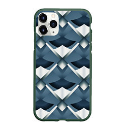 Чехол iPhone 11 Pro матовый Паттерн в стиле фэнтези, цвет: 3D-темно-зеленый