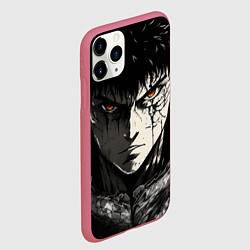 Чехол iPhone 11 Pro матовый Персонажа Гатс, цвет: 3D-малиновый — фото 2