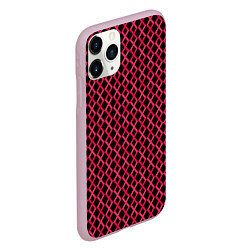 Чехол iPhone 11 Pro матовый Красный паттерн, цвет: 3D-розовый — фото 2