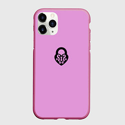 Чехол iPhone 11 Pro матовый Замочек к ключику розовый, цвет: 3D-малиновый