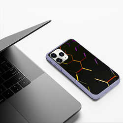 Чехол iPhone 11 Pro матовый Киберстиль, цвет: 3D-светло-сиреневый — фото 2