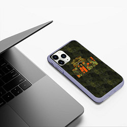 Чехол iPhone 11 Pro матовый Илья камуфляж, цвет: 3D-светло-сиреневый — фото 2
