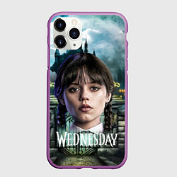 Чехол iPhone 11 Pro матовый Wednesday темный замок, цвет: 3D-фиолетовый