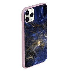 Чехол iPhone 11 Pro матовый Синяя абстракция, цвет: 3D-розовый — фото 2