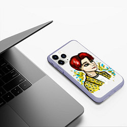 Чехол iPhone 11 Pro матовый Jungkook aidol, цвет: 3D-светло-сиреневый — фото 2