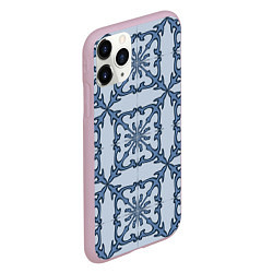 Чехол iPhone 11 Pro матовый Квадратный паттерн, цвет: 3D-розовый — фото 2