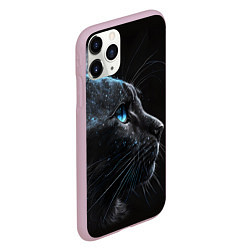 Чехол iPhone 11 Pro матовый Кошечка с голубыми глазками, цвет: 3D-розовый — фото 2