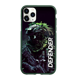 Чехол iPhone 11 Pro матовый Защитник в стиле киберпанк, цвет: 3D-темно-зеленый