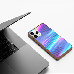 Чехол iPhone 11 Pro матовый Голубое сияние, цвет: 3D-коричневый — фото 2