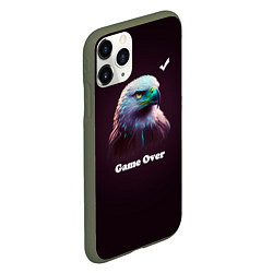 Чехол iPhone 11 Pro матовый Hawk-game over, цвет: 3D-темно-зеленый — фото 2