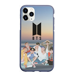 Чехол iPhone 11 Pro матовый BTS sunset, цвет: 3D-серый