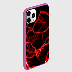 Чехол iPhone 11 Pro матовый Молнии гроза ночь, цвет: 3D-фиолетовый — фото 2