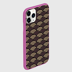 Чехол iPhone 11 Pro матовый Японский фиолетовый паттерн, цвет: 3D-фиолетовый — фото 2