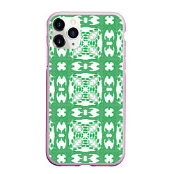 Чехол iPhone 11 Pro матовый Лепестки в квадрате, цвет: 3D-розовый
