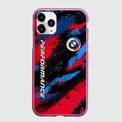Чехол iPhone 11 Pro матовый Бмв - цвета м серии, цвет: 3D-малиновый