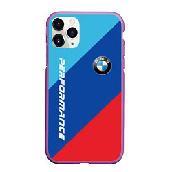 Чехол iPhone 11 Pro матовый Bmw - m colors, цвет: 3D-фиолетовый
