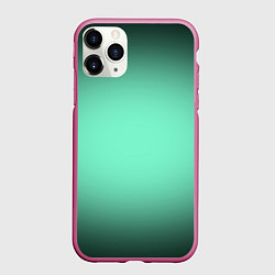 Чехол iPhone 11 Pro матовый Аквамариновый градиент, цвет: 3D-малиновый
