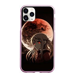 Чехол iPhone 11 Pro матовый Полнолуние у Сашики, цвет: 3D-розовый