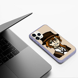 Чехол iPhone 11 Pro матовый Чуя из аниме, цвет: 3D-светло-сиреневый — фото 2