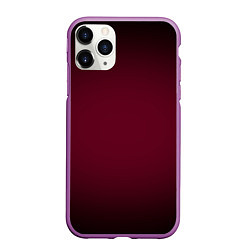 Чехол iPhone 11 Pro матовый Марсала темная, градиент, цвет: 3D-фиолетовый