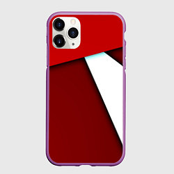 Чехол iPhone 11 Pro матовый Спортивная геометрия, цвет: 3D-фиолетовый