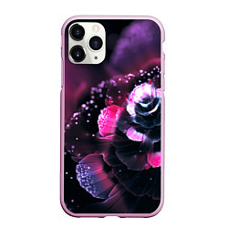 Чехол iPhone 11 Pro матовый Цветок сделанный нейросетью, цвет: 3D-розовый