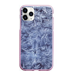 Чехол iPhone 11 Pro матовый Текстура снежинок, цвет: 3D-розовый