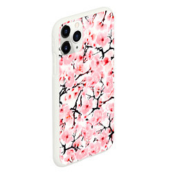 Чехол iPhone 11 Pro матовый Цветущая сакура: арт нейросети, цвет: 3D-белый — фото 2