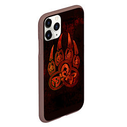 Чехол iPhone 11 Pro матовый Символ велеса, цвет: 3D-коричневый — фото 2