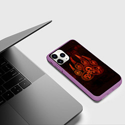 Чехол iPhone 11 Pro матовый Символ велеса, цвет: 3D-фиолетовый — фото 2