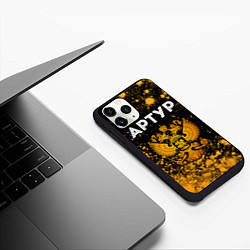 Чехол iPhone 11 Pro матовый Артур и зологой герб РФ, цвет: 3D-черный — фото 2