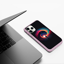 Чехол iPhone 11 Pro матовый На пути к новым мирам, цвет: 3D-розовый — фото 2