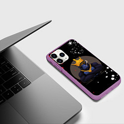 Чехол iPhone 11 Pro матовый Крутая горилла, цвет: 3D-фиолетовый — фото 2
