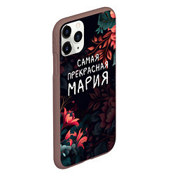 Чехол iPhone 11 Pro матовый Cамая прекрасная Мария, цвет: 3D-коричневый — фото 2