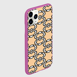 Чехол iPhone 11 Pro матовый Восьмерочка, полукруг в форме цифры, цвет: 3D-фиолетовый — фото 2