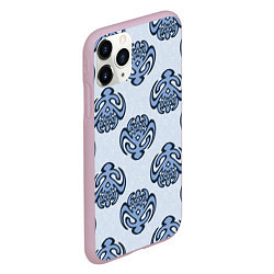 Чехол iPhone 11 Pro матовый Силуэт птицы, цвет: 3D-розовый — фото 2