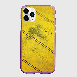 Чехол iPhone 11 Pro матовый Абстрактная ярко-золотая текстура, цвет: 3D-фиолетовый