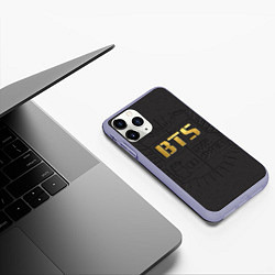 Чехол iPhone 11 Pro матовый BTS Bulletproof, цвет: 3D-светло-сиреневый — фото 2