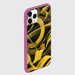 Чехол iPhone 11 Pro матовый Gold Calligraphic, цвет: 3D-фиолетовый — фото 2