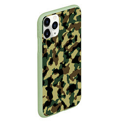 Чехол iPhone 11 Pro матовый Военный камуфляж, цвет: 3D-салатовый — фото 2