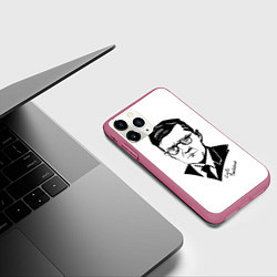 Чехол iPhone 11 Pro матовый Dmitry Shostakovich, цвет: 3D-малиновый — фото 2