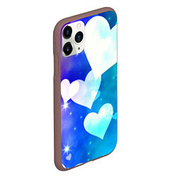 Чехол iPhone 11 Pro матовый Dreamy Hearts Multicolor, цвет: 3D-коричневый — фото 2