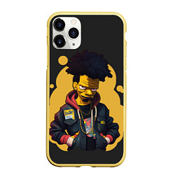 Чехол iPhone 11 Pro матовый Rap Simpson, цвет: 3D-желтый