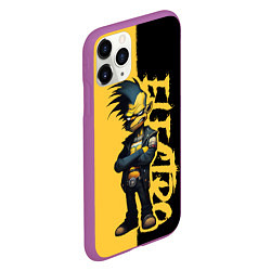 Чехол iPhone 11 Pro матовый Панк рокер Simpson, цвет: 3D-фиолетовый — фото 2