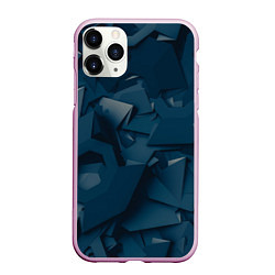 Чехол iPhone 11 Pro матовый Абстрактное множество металлических предметов, цвет: 3D-розовый