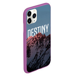 Чехол iPhone 11 Pro матовый Горы судьба, цвет: 3D-фиолетовый — фото 2