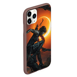 Чехол iPhone 11 Pro матовый Lara Croft, цвет: 3D-коричневый — фото 2
