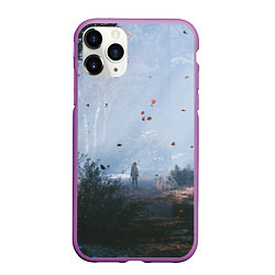 Чехол iPhone 11 Pro матовый God of War Atreus, цвет: 3D-фиолетовый